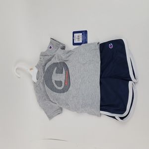 CHAMPION Toddler Boys Logo T-Shirt and Shorts Outfit 2 Piece Set